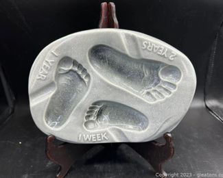 Similac Baby Footprints Promo Advertising Ceramic Ashtray