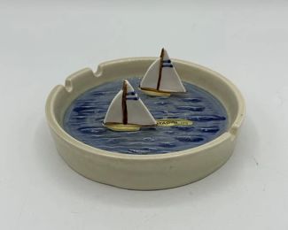 Vintage Otagiri Sail Boat Ashtray