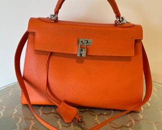 Hermes Reproduction Leather Handbag