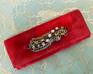 Club Monaco Suede Clutch