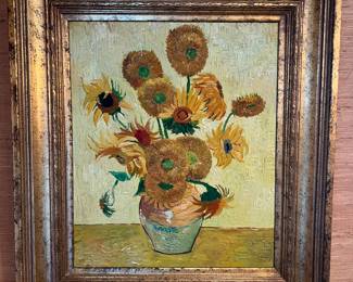 Framed Vincent Van Gogh Reproduction Oil on Canvas 