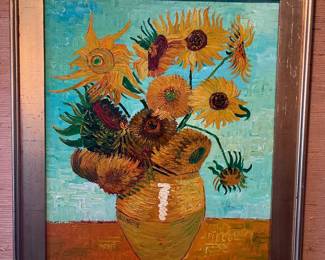 Framed Vincent Van Gogh Reproduction Oil on Canvas 