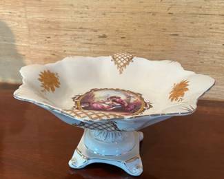 Porcelain Bowl with Hand Painted Scene