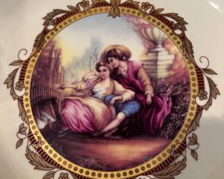 Porcelain Bowl with Hand Painted Scene