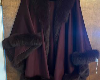 Women's Mink Shawl/Cape