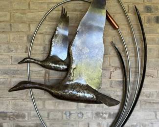 Metal Duck Wall Sculpture by Paul Lockhart