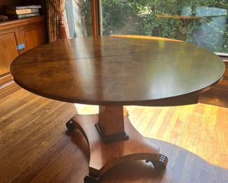 Circular Flip Top Pedestal Dining Table (62"W)