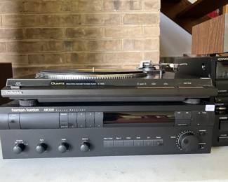 Technics Direct Drive Automatic Turntable SL-QD33 & Harman/Kardon HK3300 Stereo Receiver 