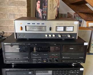 Realistic TR-882 Cartridge Tape Recorder & Kenwood Stereo Double Cassette Deck KX-W4030 & Yamaha Natural Sound Compact Disc Player CD-2