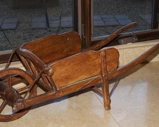 1850's Antique French Cart Wheelbarrow