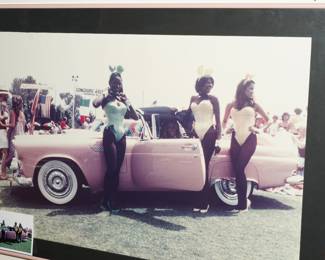 Playboy bunnies and pink T-bird