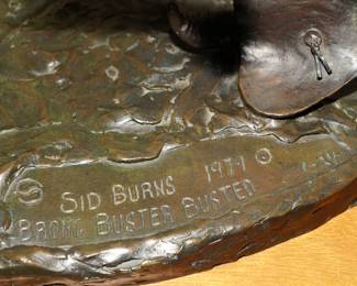 "Bronc Buster Busted" bronze by Sid Burns #1/24