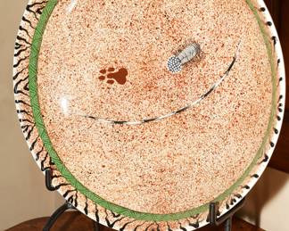 South African hand painted plate