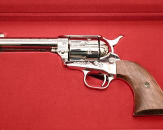 Colt single army action 45 nickel plated 4.5" barrel length, circa 1970's.  