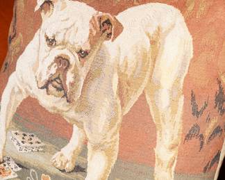 Bulldog throw pillows x 2