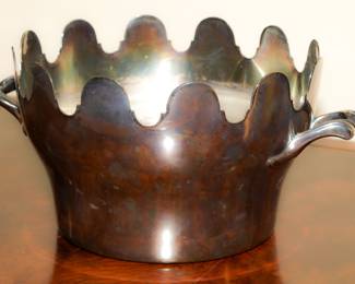 Vintage silverplated wine bottle holder