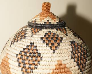 Woven African Zulu basket