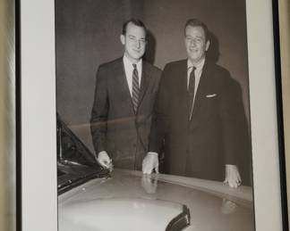 Black & white John Wayne & Baumgartner photo