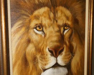 Lion painting by Kreuger