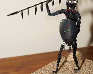 African warrior sculpture