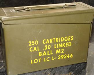 Metal 30 caliber ammo cans x 2
