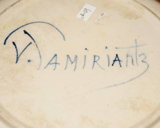 Vardouhy Tamiriantz hand painted and signed plate