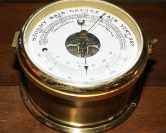 Vintage brass Compensated Precision Barometer 