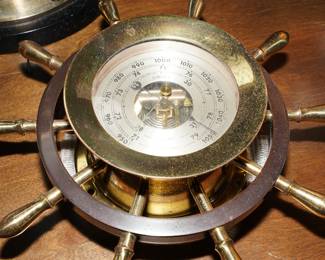 Vintage Chelsea brass ship wheel