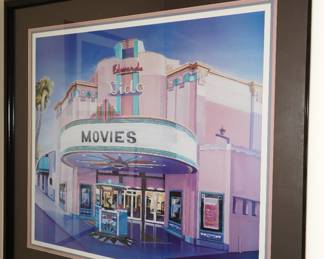 "Edwards Lido Movies" lithograph #7/250 by Susan Hoehn