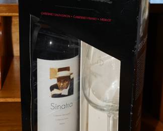 Sinatra cabernet & wine glass w/CD gift set