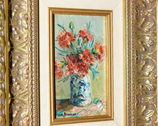 Rose still life in oil by Juliette Bonnett