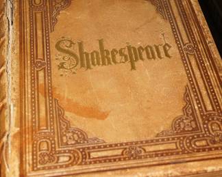 Antique 1800's leather bound Shakespeare book.  The cover is off of this book and needs repair.