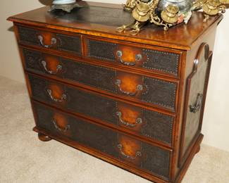 Theodore Alexander burr walnut chest