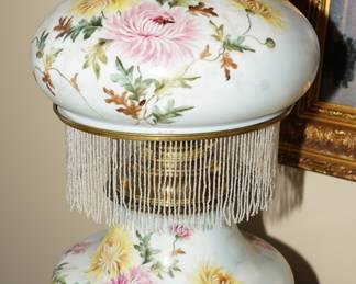 Vintage double globe hurricane lamp