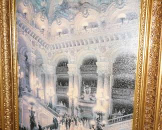 Le Couloir De l'Opera framed lithograph