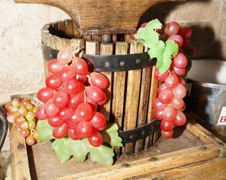 Antique wood & iron grape juice press