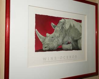 Wine Oceros poster print