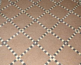 Geometric zebra print wool floor rug-super high quality and in great condition. 