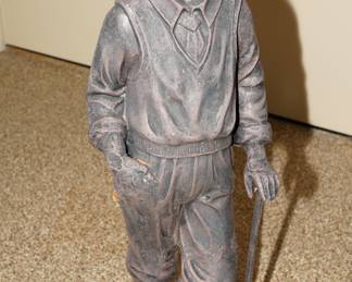 Metal golfer statue-about 3ft tall