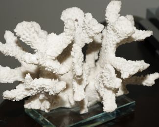 Z Gallerie coral on lucite