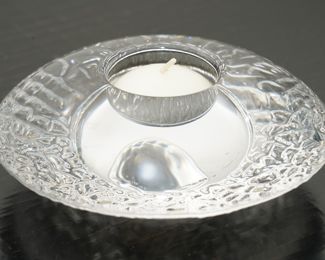 Orrefors crystal tea light holder
