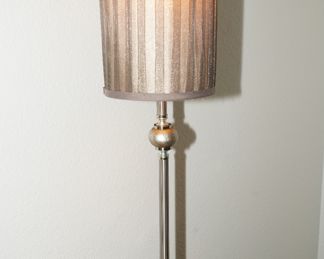 Cylindrical chrome table lamp x 2