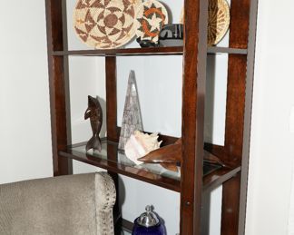 Ethan Allen book shelves with wine racks x 2