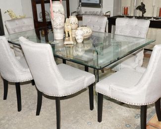 Glass dining table