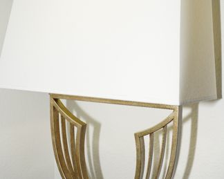 Modern contemporary brass inspired table lamps x 2