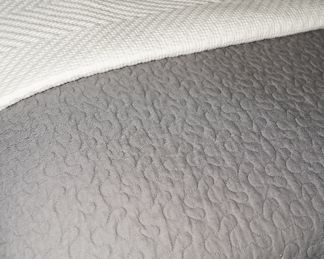 Quilted bed covers with shams