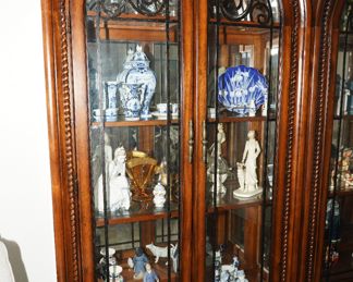 A.R.T. Furniture domed wrought iron display cabinets x 2