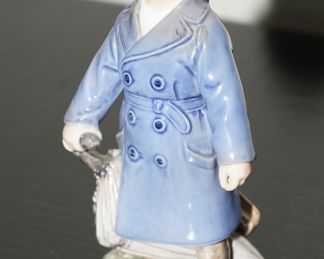 Royal Copenhagen little boy with umbrella