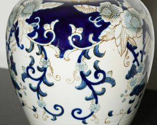 Vintage floral covered urn