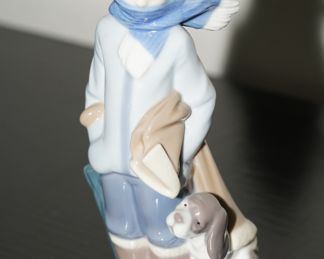 Lladro little boy with dog